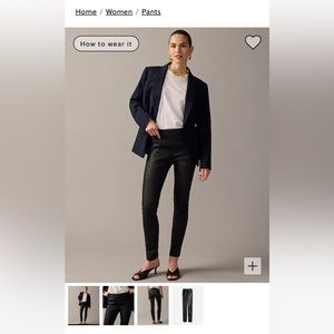 J. Crew Collection genuine leather leggings. Size 4.